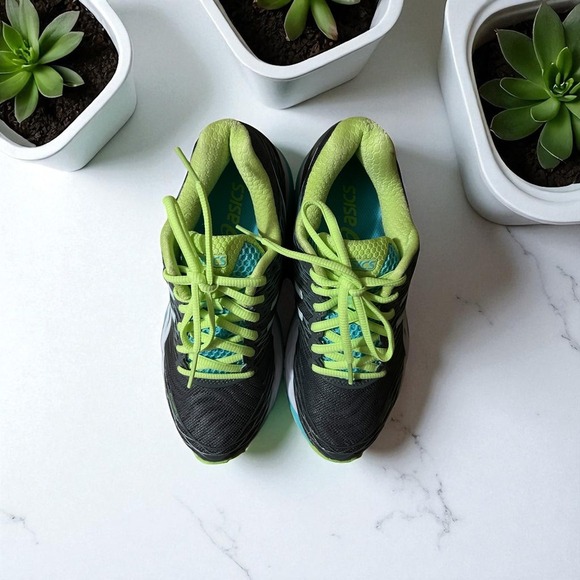 Asics Gel Nimbus 18 Women's Running Shoes Gray Green T650N Size 5 US - Picture 5 of 7